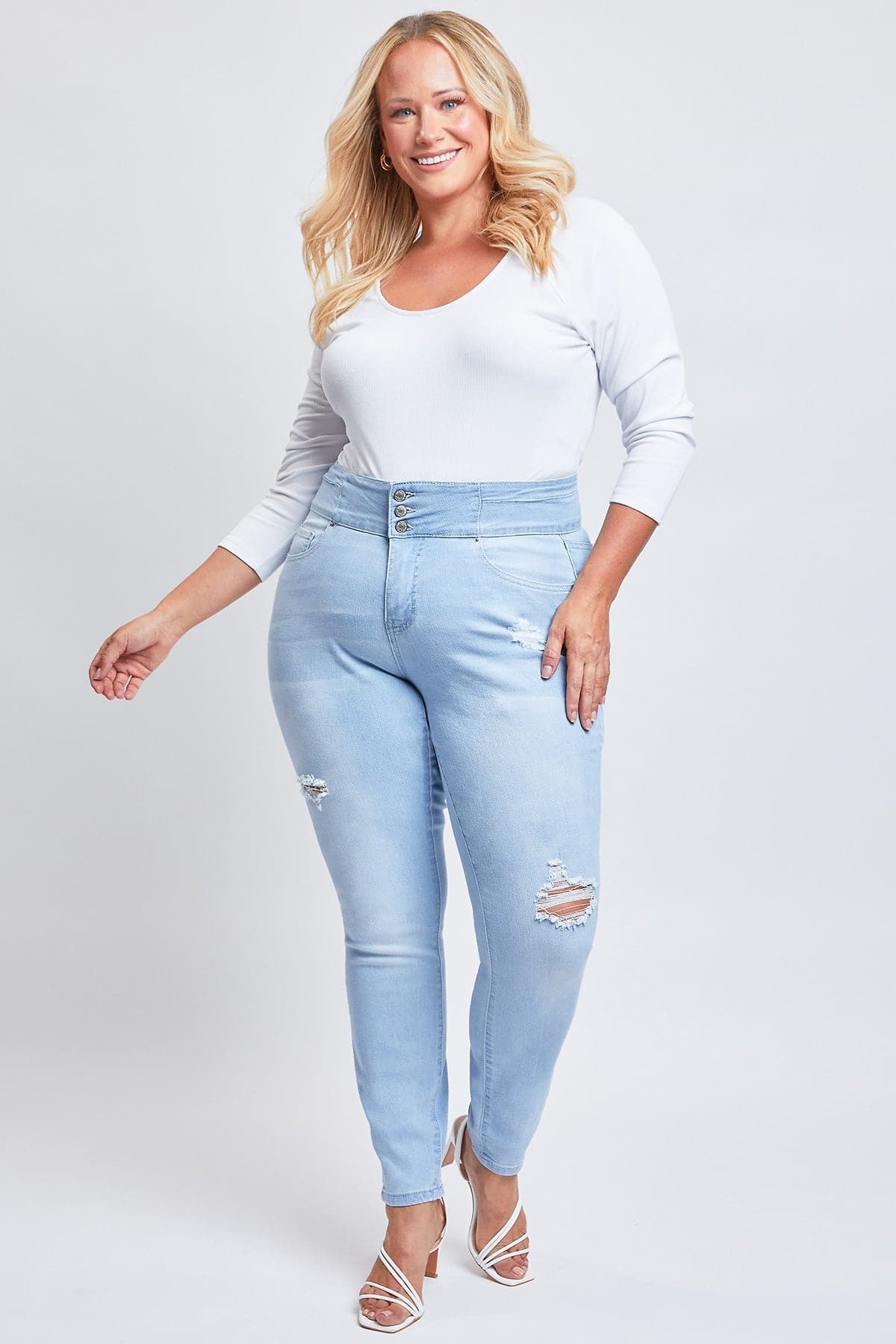 L Light Blue Rips