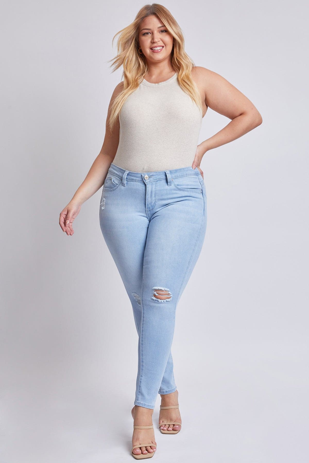 L Light Blue Rips