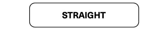 Button labeled 'STRAIGHT' with a black outline on a white background