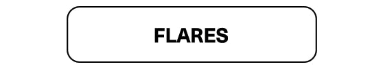 Button labeled 'FLARES' with a black outline on a white background