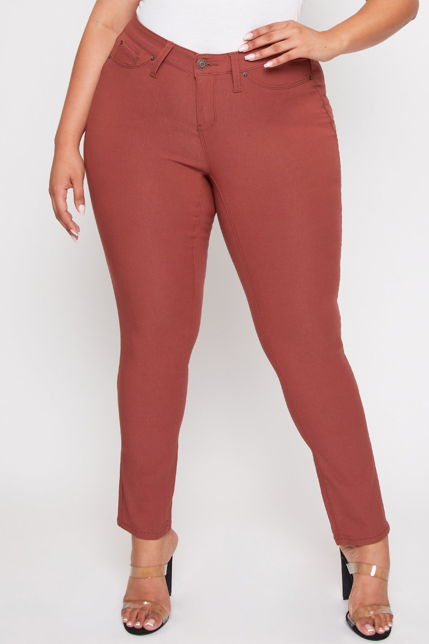 Women´s Plus Hyperstretch Skinny Pants, Redwood