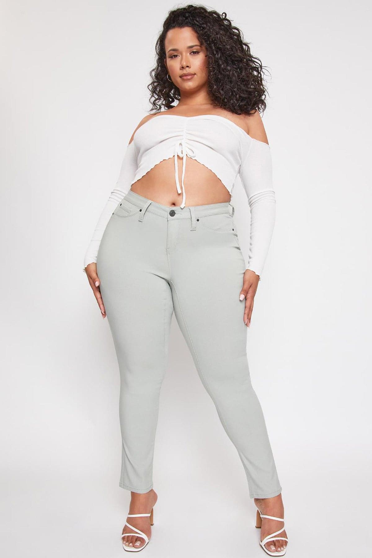 Plus Size Women's Hyperstretch Forever Color Pants - Pastels