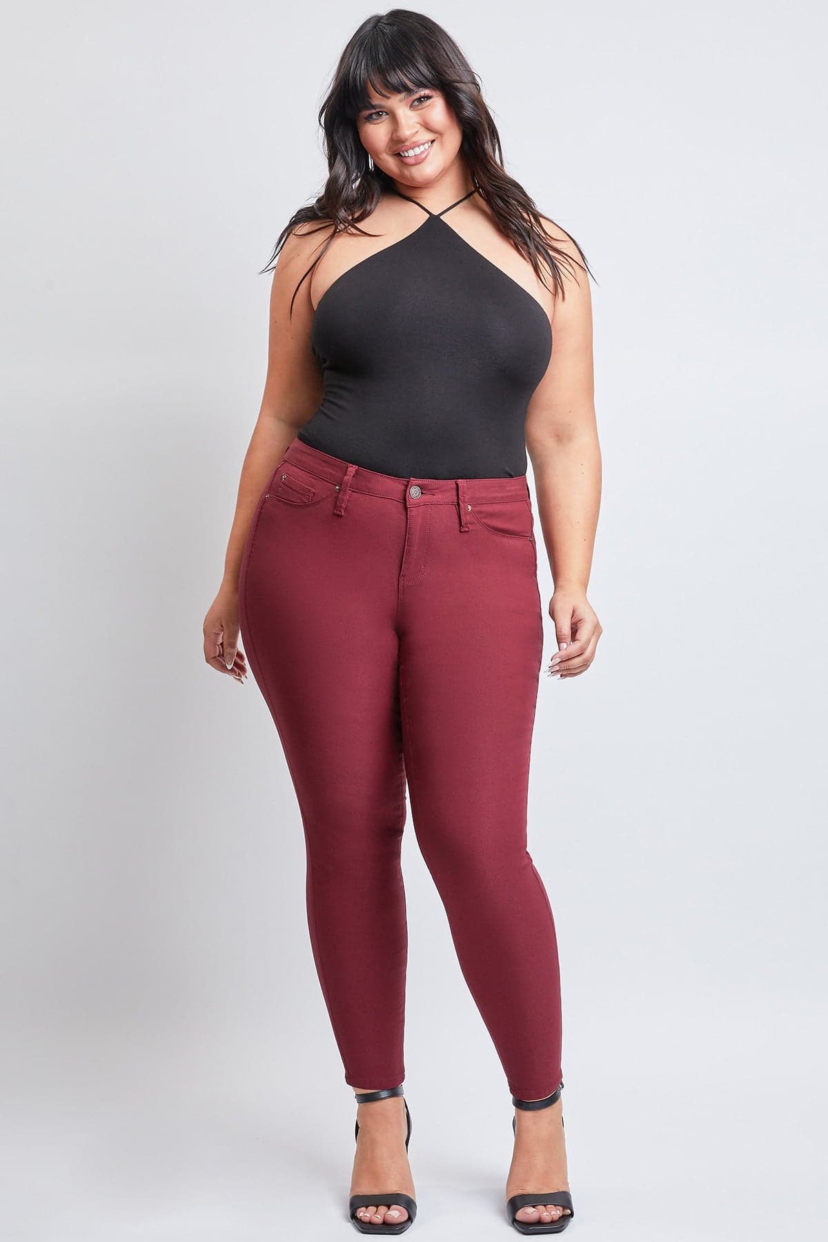 Plus Size Women's Hyperstretch Forever Color Skinny Pants - Warm Tones