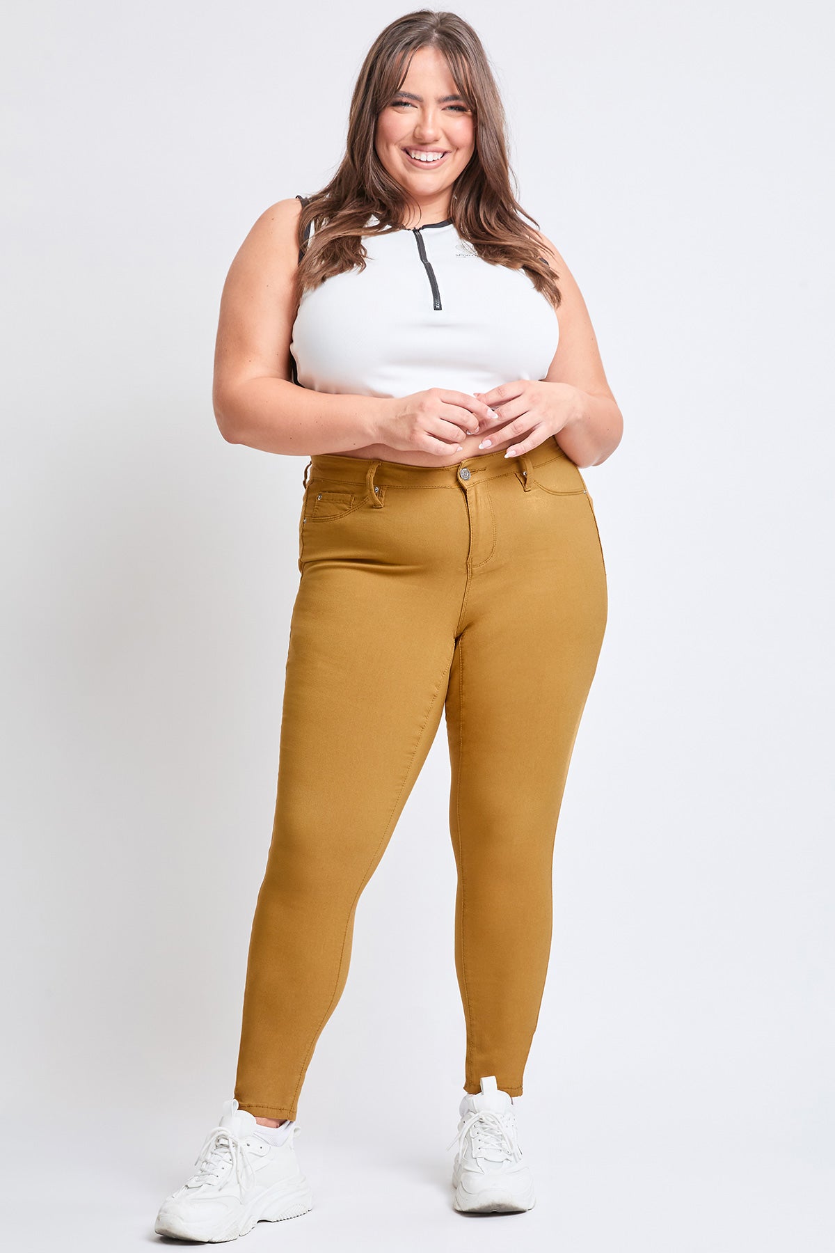 Plus Size Women's Hyperstretch Forever Color Skinny Pants - Warm Tones