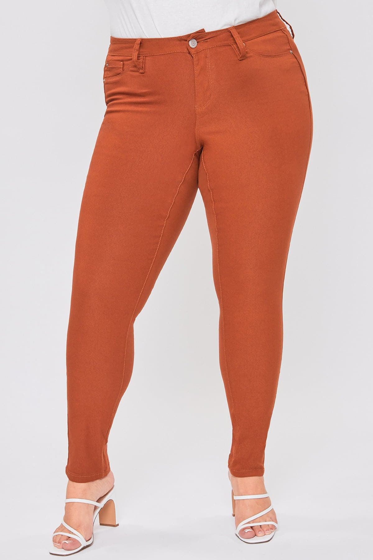 Plus Size Women's Hyperstretch Forever Color Skinny Pants - Warm Tones