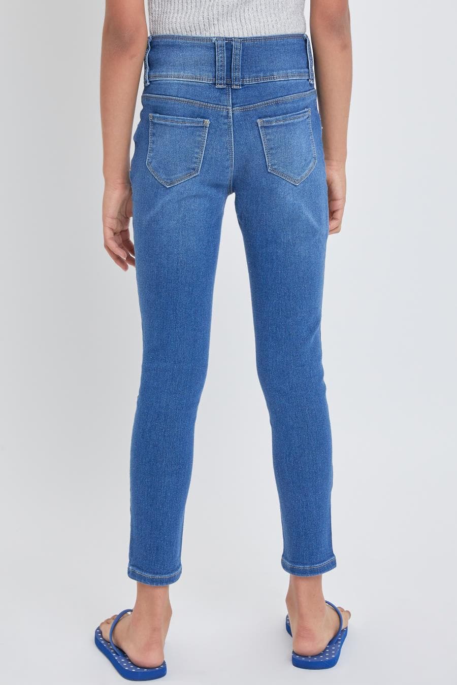 Girls 3 Button Skinny Jeans