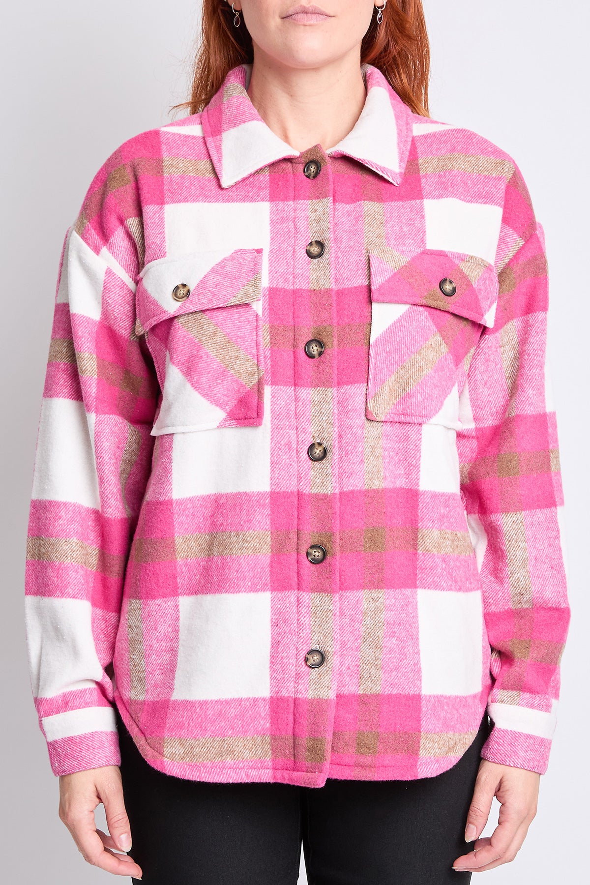 Pink Cream Plaid