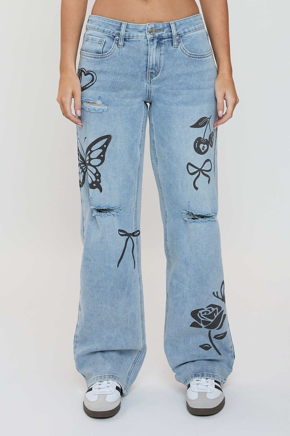 L Light Blue Rips