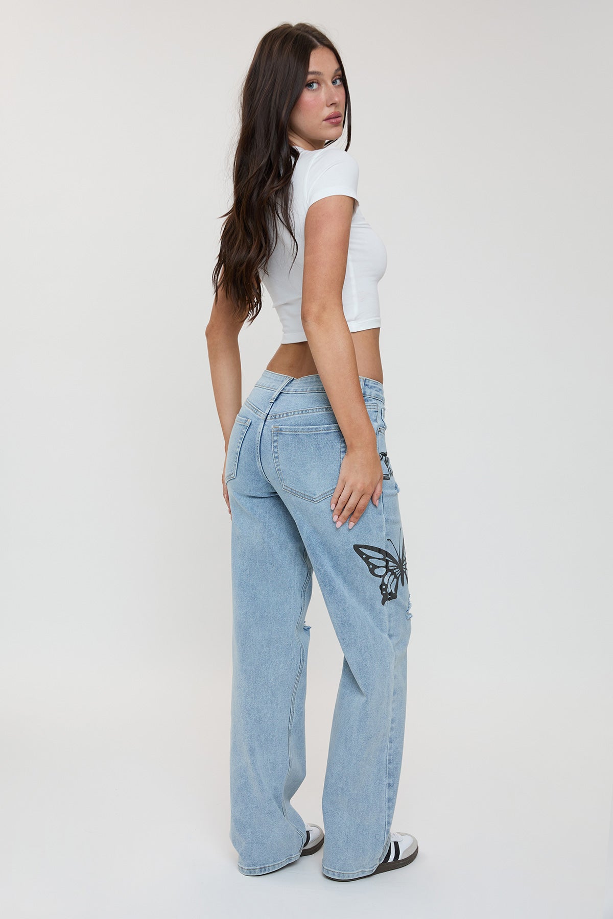 L Light Blue Rips