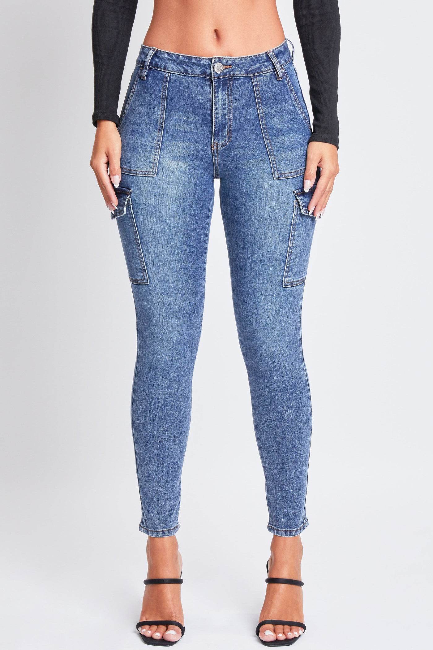 Women's High Rise Skinny Cargo Jeans