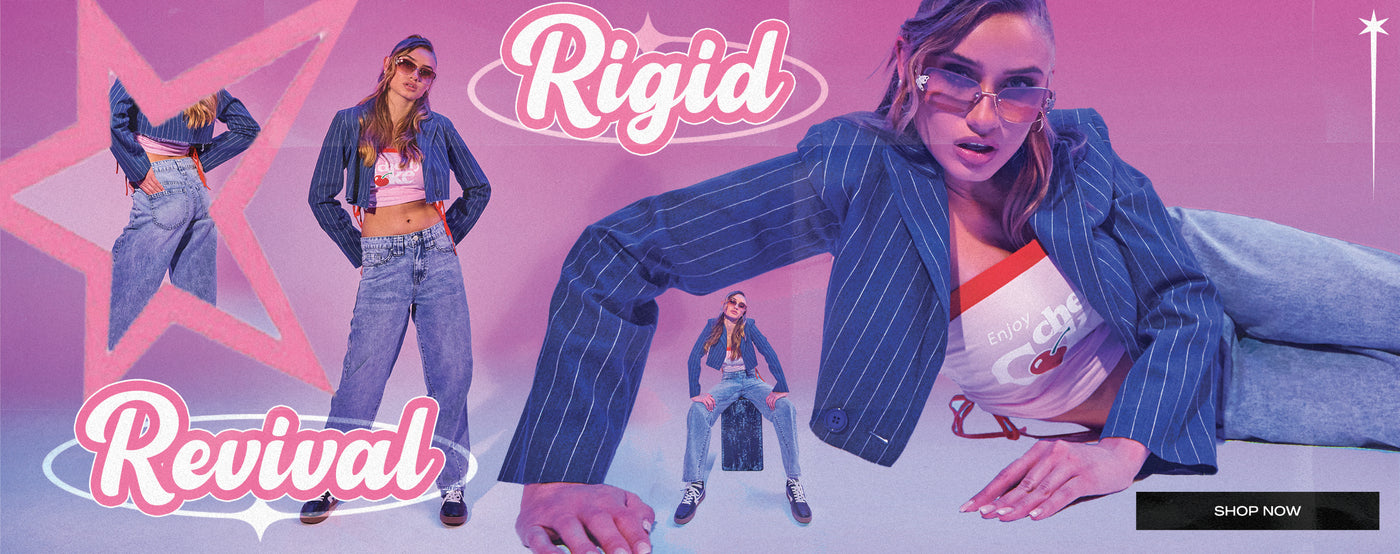 Y2K Rigid Denim Desktop Banner