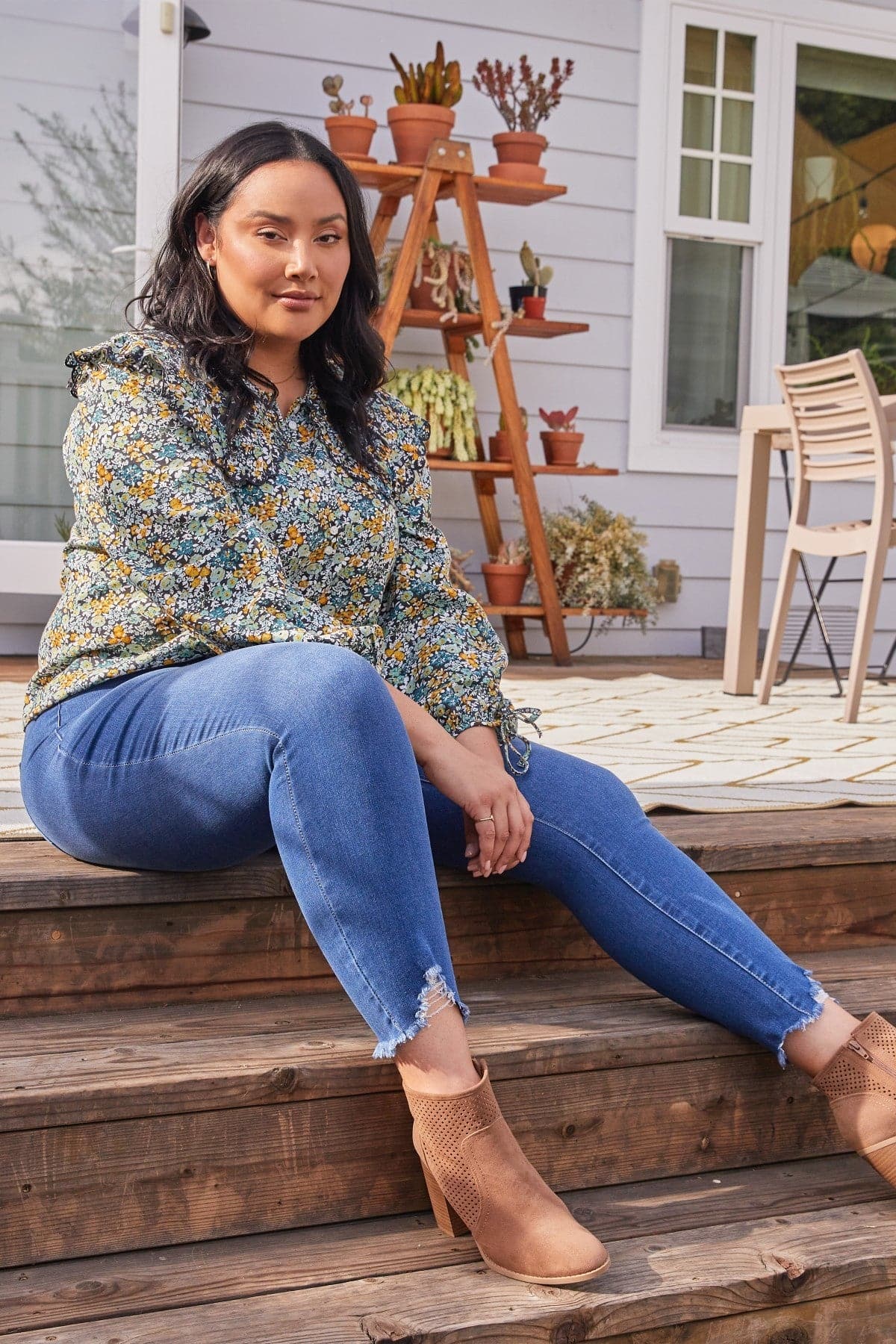 Women's Plus Size Sustainable Button Fly Skinny Jeans