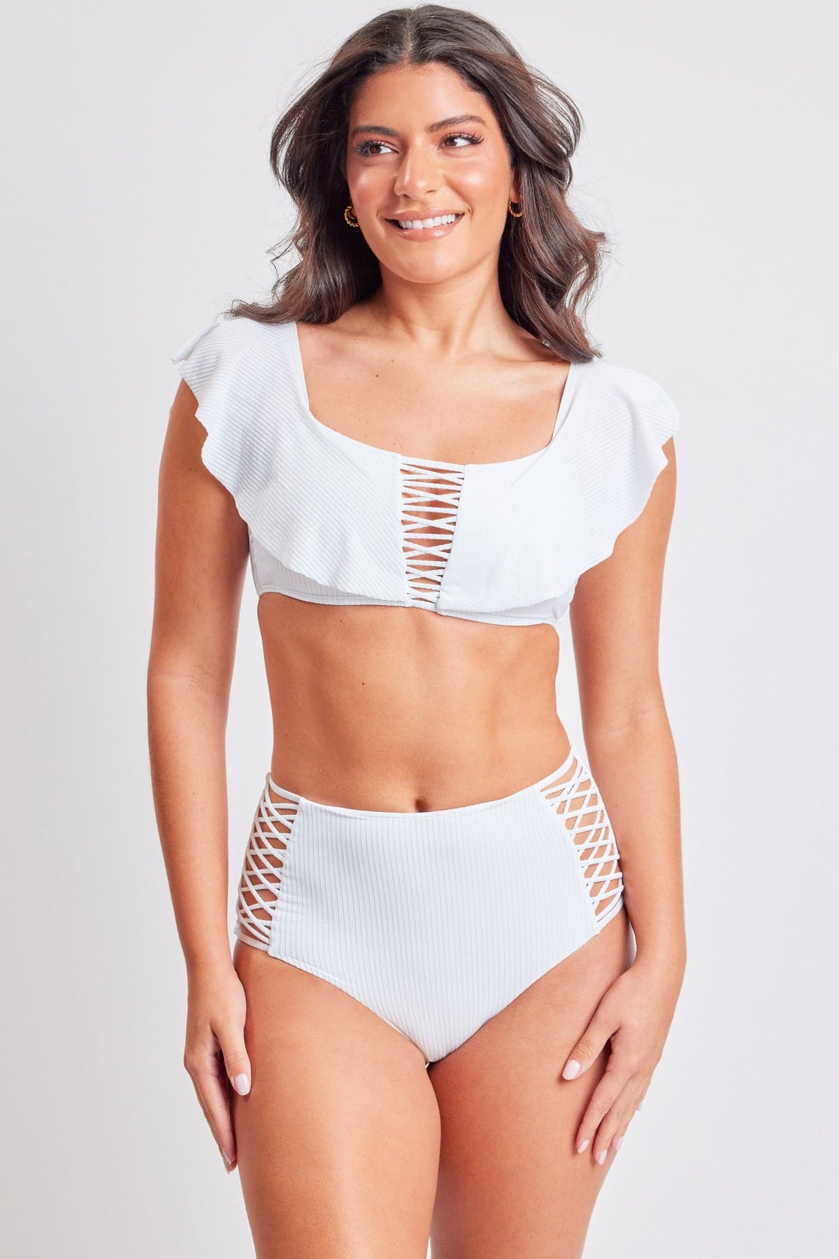 Heart & Sol Off Shoulder Flounce Bikini