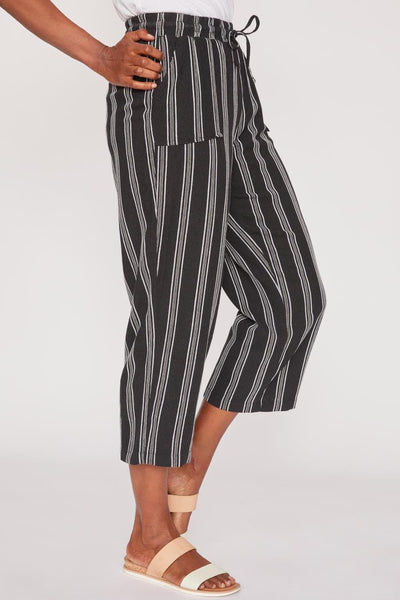 Women Linen Lounge Pants With Elastic Waistband Wf1171Ln