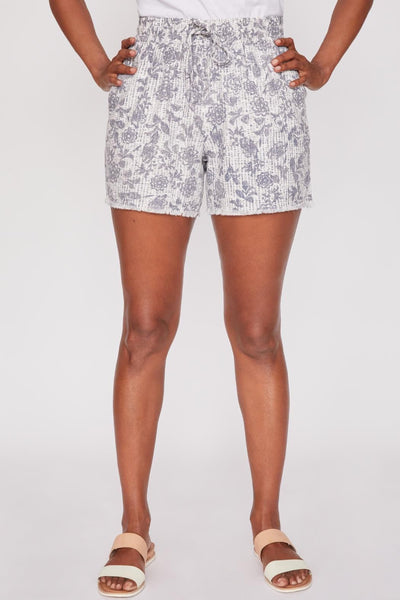 Women Linen Lounge Shorts With Frayed Hem Ws2592Ln