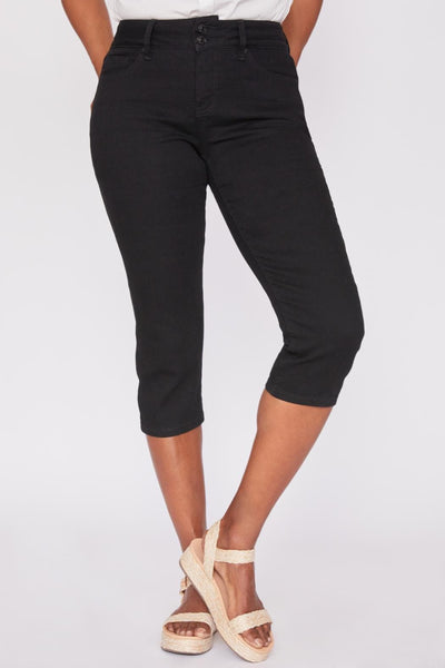 Women 2 Button Slim Stretch Capri Jeans Wc34941