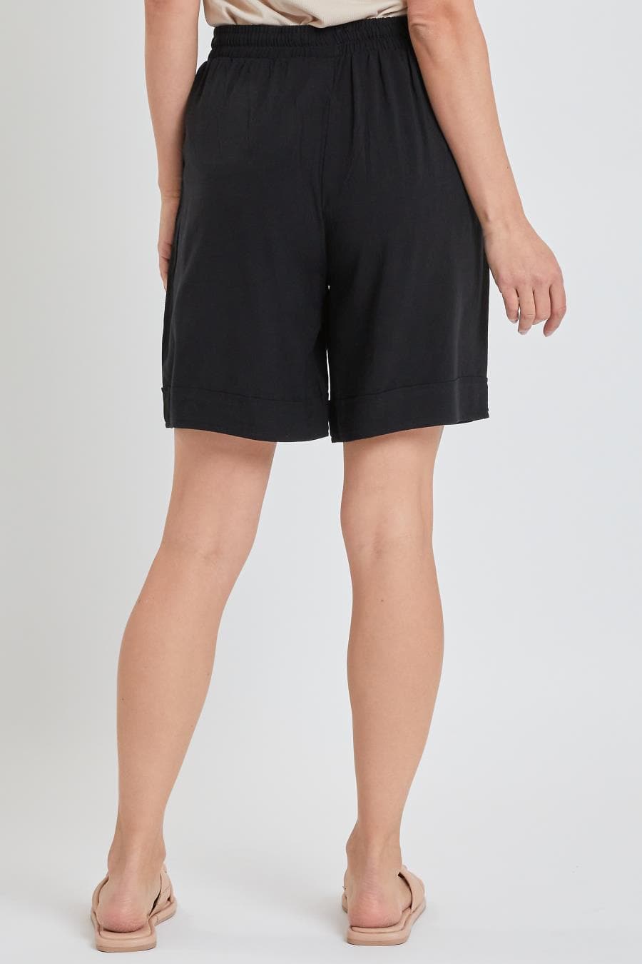 Women Double Cuff Shorts With Pork Chop Pockets Ws2626R1