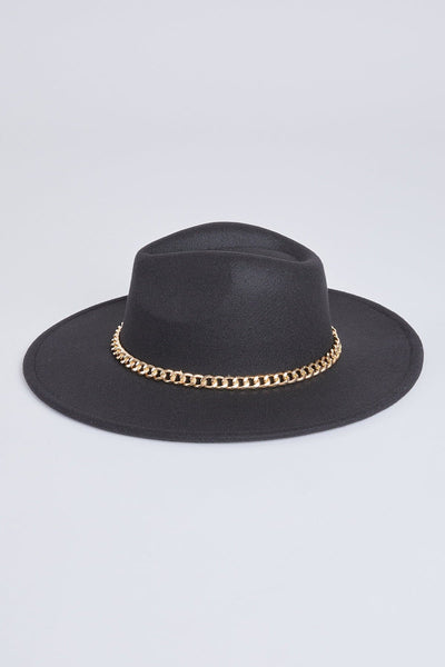 Women's Chain Wide Brim Hat