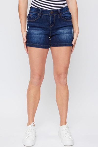 Women's Petite WannaBettaButt Side Slit Hem Shorts-Sale
