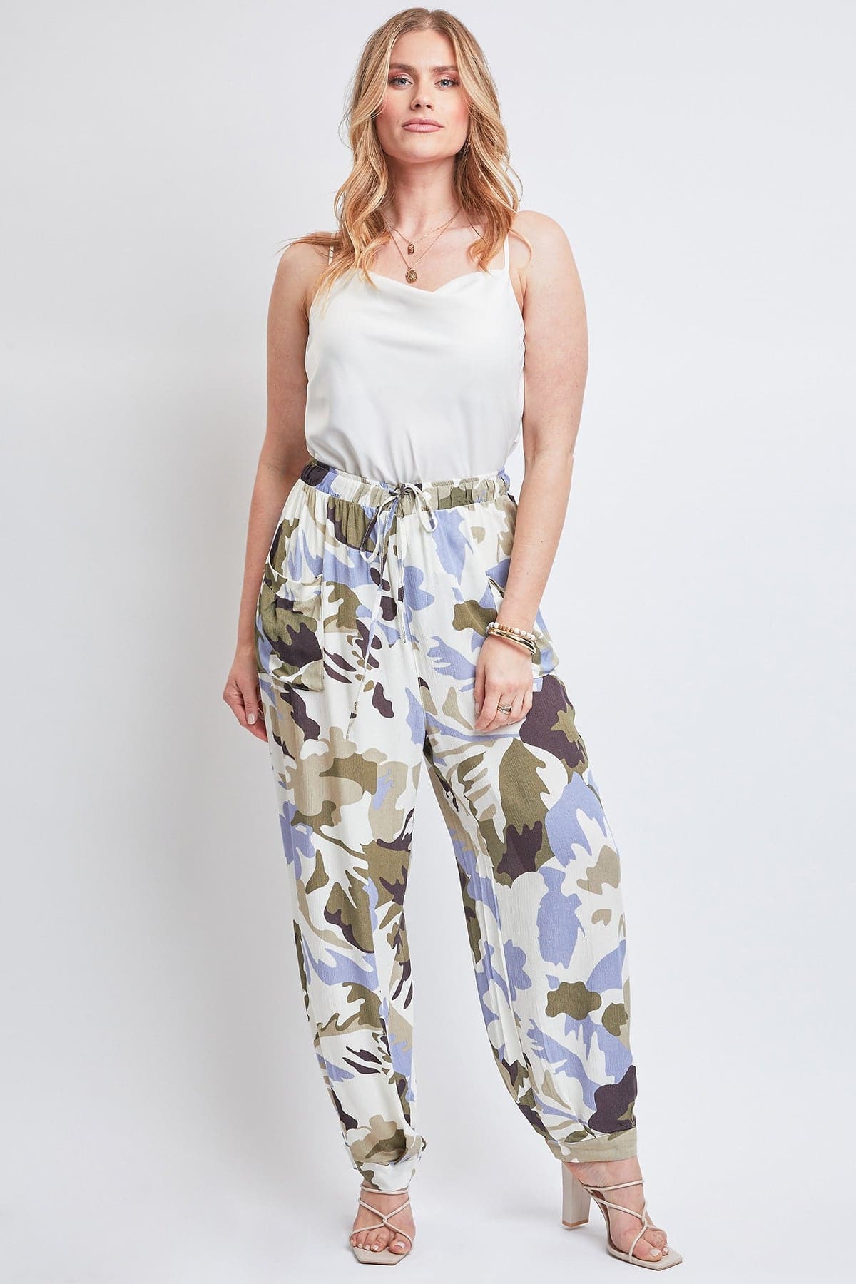 Women's Drawstring Wide Jogger Pant With Pleated Hem Lifestyle Collection