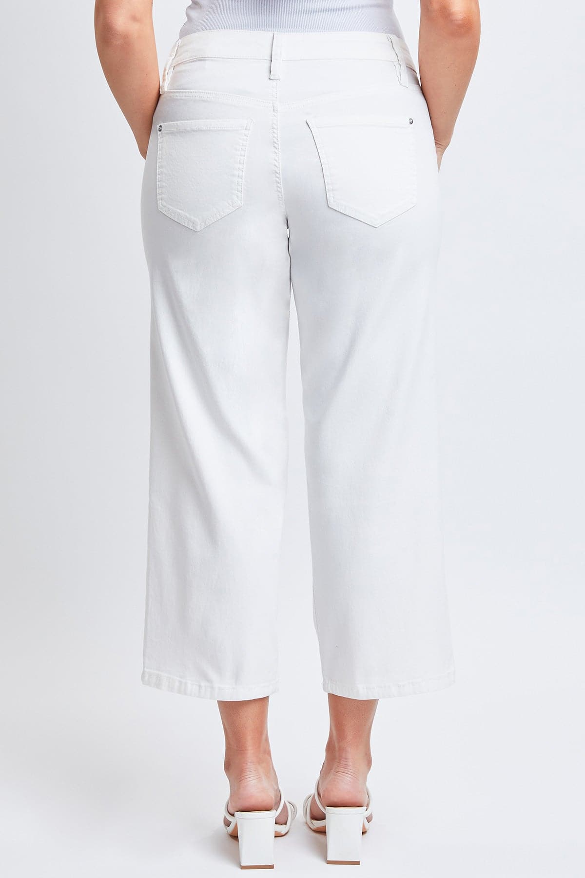 Women's Hyperstretch High Rise Cropped Wide Leg Flood Pants