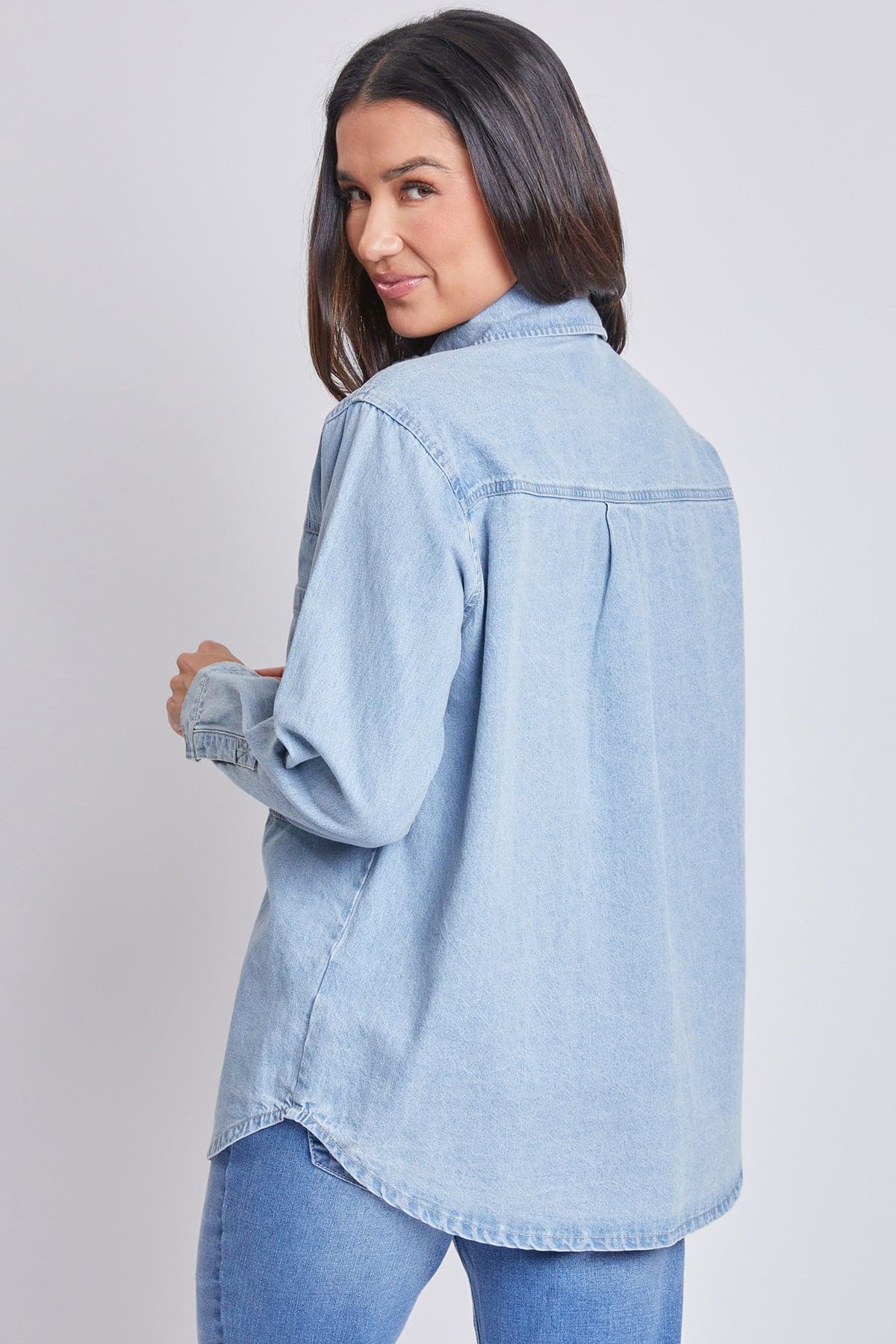 Women’s Oversized Shacket with Front Patch Pockets