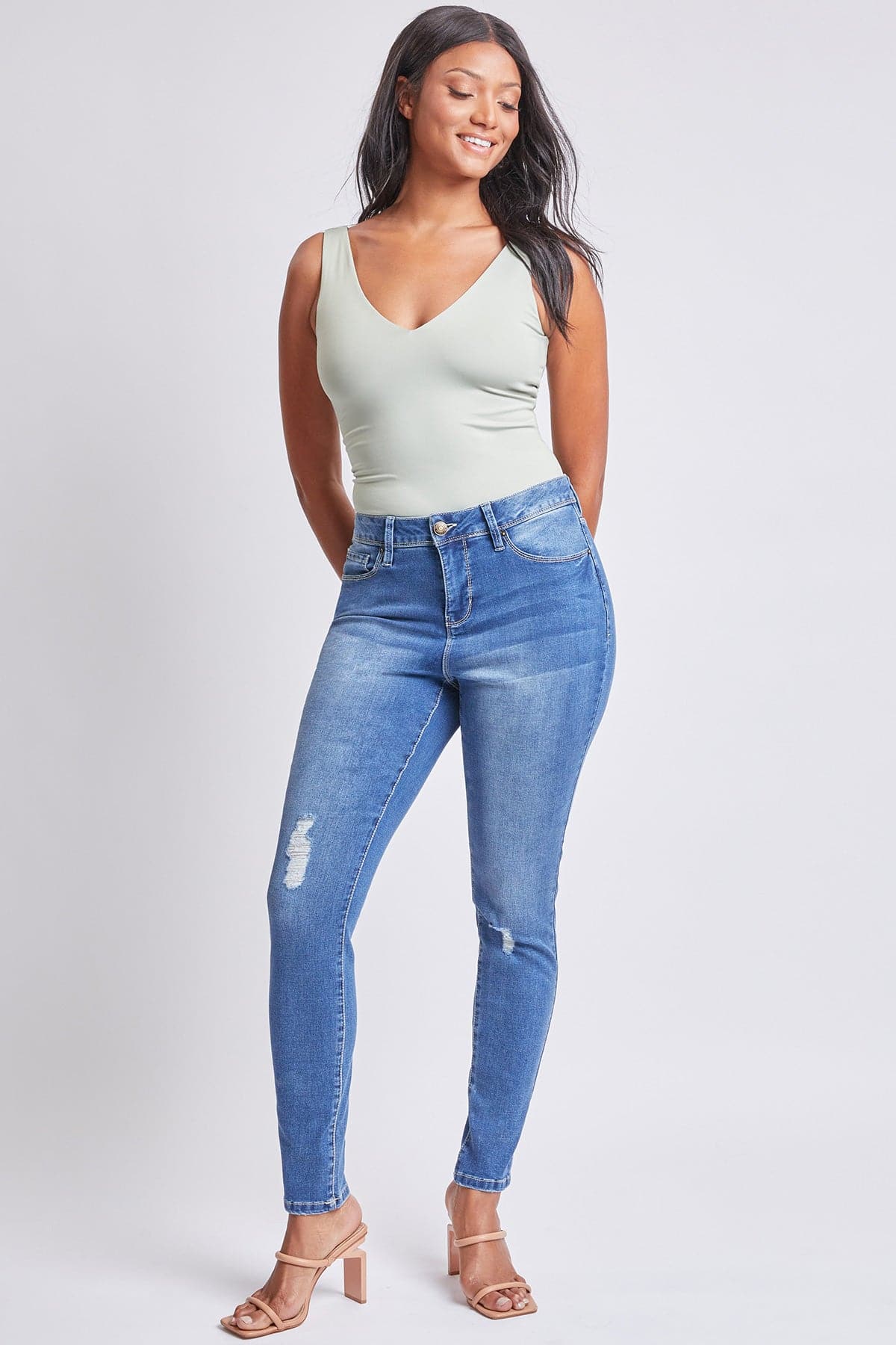 Women's Tummy Control High Rise Essential Skinny Jeans