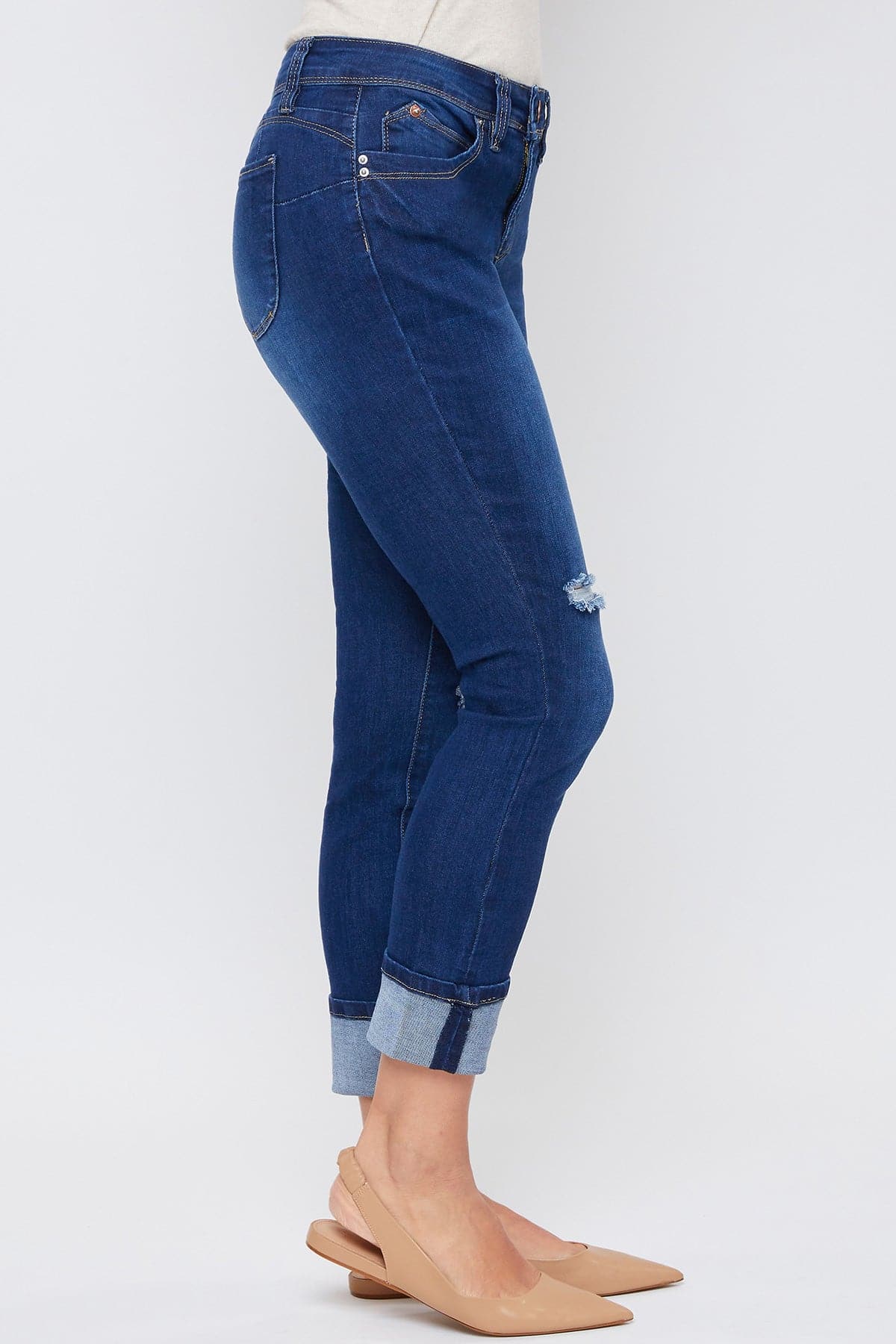 Women's Sustainable WannaBettaButt Mega Cuff Ankle Jeans