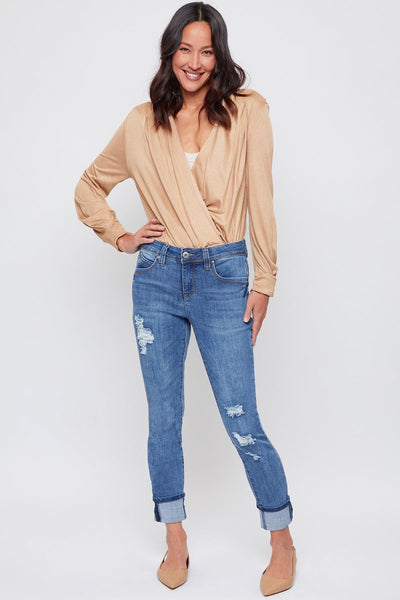 Women's WannaBettaButt Mid Rise  Mega Cuff Skinny Sustainable Jean