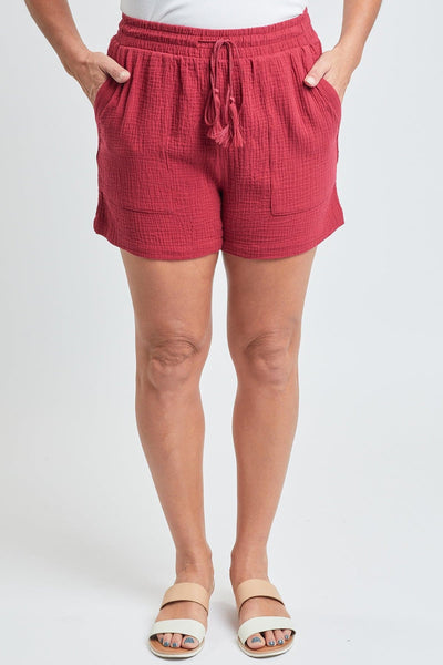 Women's Lifestyle Double Gauze Shorts With Tassel