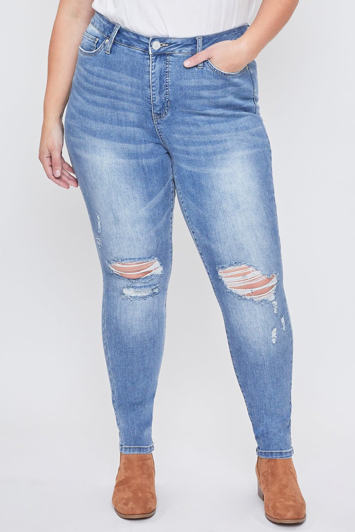Women's Plus Size Essential High Rise Skinny Jeans