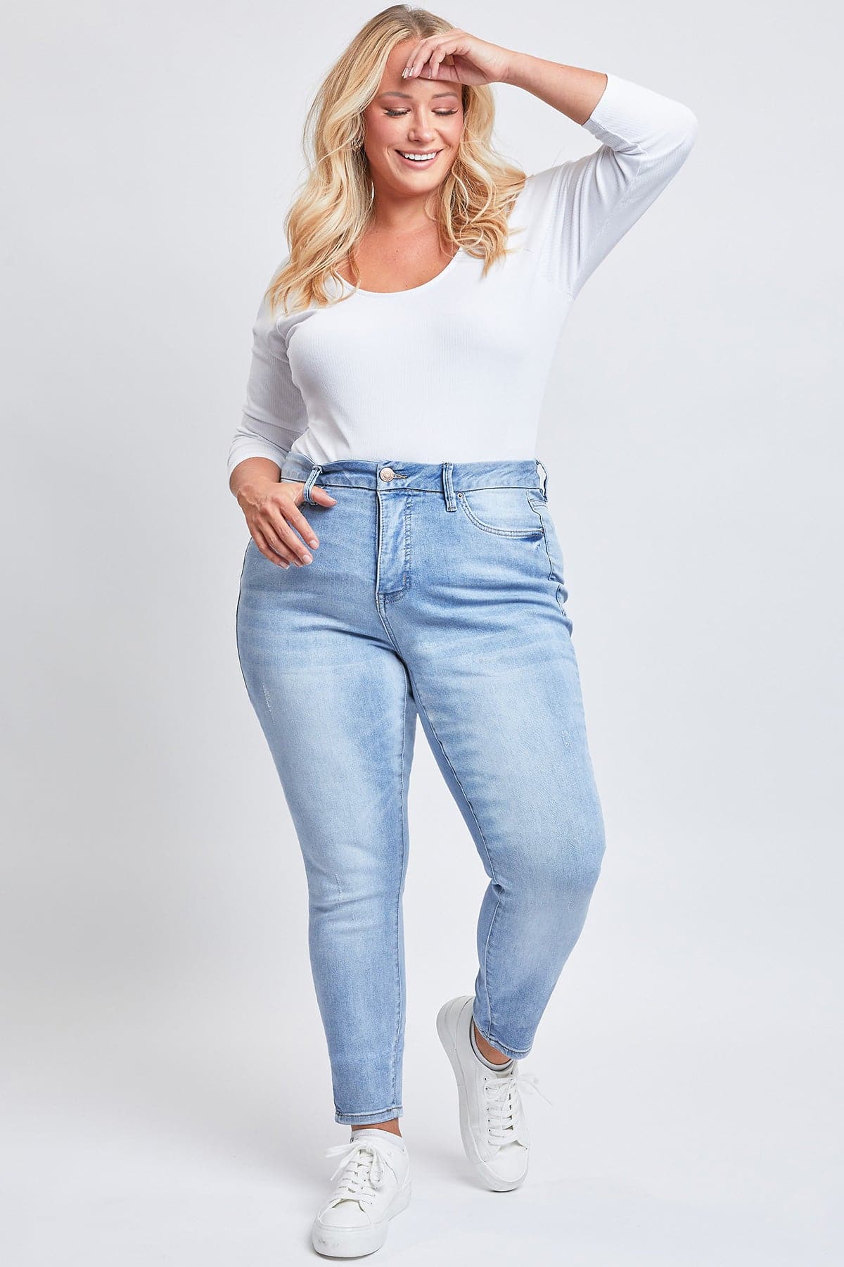 Women's Plus Size Sustainable Curvy Fit High Rise Skinny Jeans